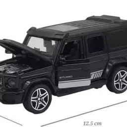 sktoyss G Wagon Metal Toy Car - Black Diecast Model with Openable Doors & Pull Back image 4