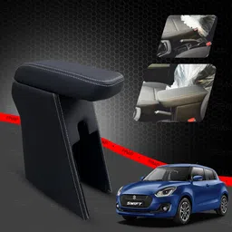 frap Premium Armrest For Maruti New Swift with Moulded Foam(Nappa,White Stitching) Car Armrest-picture-12
