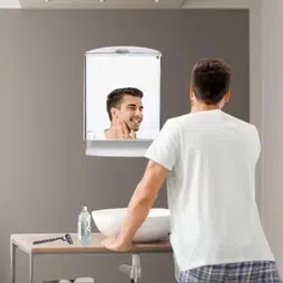 istar Utensil Kitchen Rack Mirrored Bathroom & Kitchen Cabinet with Storage Plastic image 5