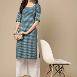 7Threads Pack Of 6 Women Printed Crepe Kurta image 2