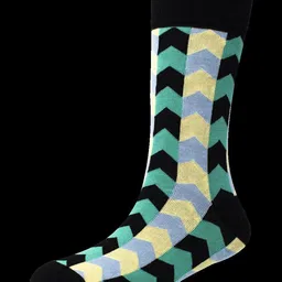 Cotstyle Men Pack Of 3 Assorted Striped Calf Length Socks image 2