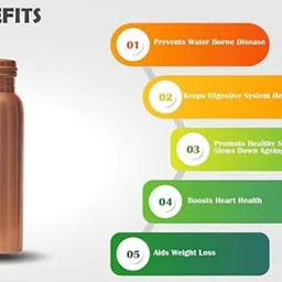 corvet 1000 ml Copper Bottle image 3