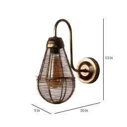 decorativeray Forli Antique Gold Iron Wall Sconces image 3