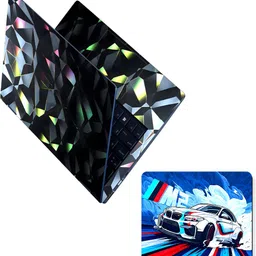 Flipkart SmartBuy Combo of Full Body Laptop Skin and Mouse Pad - Crystalized Mist No Residue Removable Self Adhesive Vinyl Reusable Laptop Skin Compatible for 15.6 inch-image-4