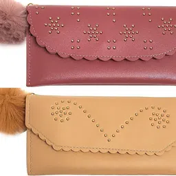 Casual, Party, Formal Pink, Cream Clutch-image-38