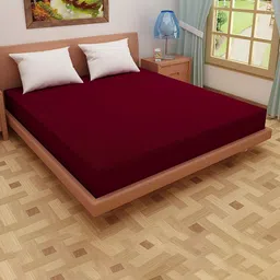Adbeni Maroon Terry Cortridge 200 GSM Waterproof Mattress Protector image 2