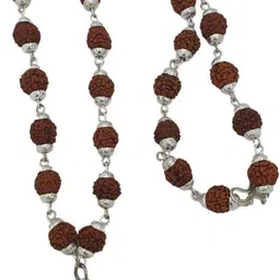 guruji imitation company locket for boys With Mala Best Gift to Loved Ones Silver Beads Brass, Wood Locket Set image 4