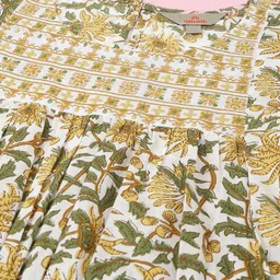 Anouk Women Ethnic Motifs Embroidered Empire Pure Cotton Kurta with Trousers & With Dupatta image 3