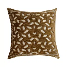 Good Vibes Beige & White 5 Pieces Geometric Jacquard Square Cushion Covers image 2
