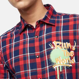 Coolsters by Pantaloons Boys Tartan Checks Cotton Casual Shirt image 2