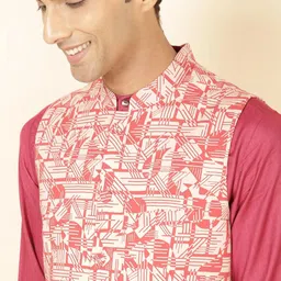 Fabindia Printed Cotton Nehru Jacket image 2