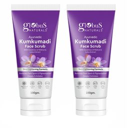 Globus naturals Set of 2 Ayurvedic Kumkumadi Face Scrub with Walnut & Lotus - 100g Each-picture-27