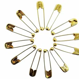 VAMA Gold Safety Pin Metal Saree Nappy Pin Lock Pins for Saree Pony for Women & Girls Brooch-picture-48