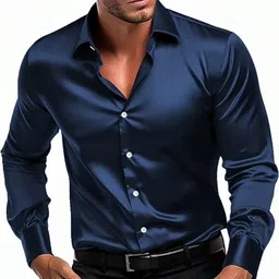 solstice Men Regular Fit Solid Spread Collar Formal Shirt image 1