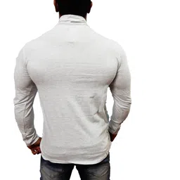 glampanda Men Jacket Style Full Sleeve White Shrug image 2
