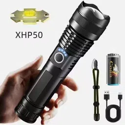 sument 376 Torch METAL ZOOMABLE TORCH Super Bright 150W Light 5 Modes Flashlight Torch 8 hrs Torch Emergency Light-picture-29
