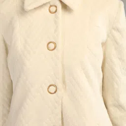 honnete 100 % Polyester Self Design Coat For Women image 5