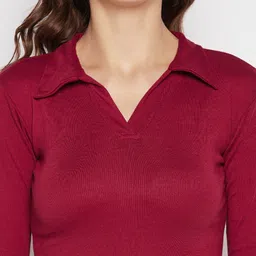 Clora Creation Shirt Collar Long Sleeves Regular Top image 2