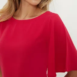 DOROTHY PERKINS Solid Flared Sleeves A-Line Mini Dress image 4