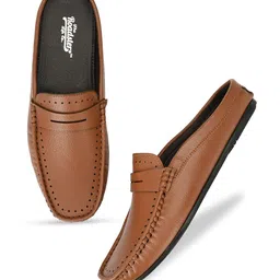 Roadster Men Tan Perforations Loafers image 2