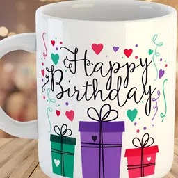 Keviv White & Black Text or Slogans Printed Ceramic Glossy Mug 325 ml image 2