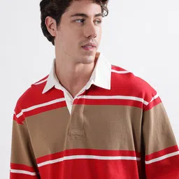 GANT Relaxed Fit Variegated Striped Polo T-shirt image 2