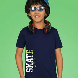 NUSYL Boys Round Neck Typography Printed T-shirt image 3