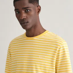 GANT Striped Cotton Round Neck Short Sleeves Pockets Casual T-shirt image 2