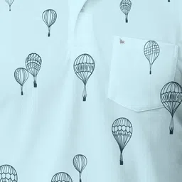 BULLMER Conversational Printed Polo Collar Cotton T-shirt image 2