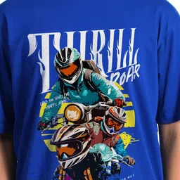 Bloopers Store Men Graphic Printed Oversized Cotton T-shirt image 4