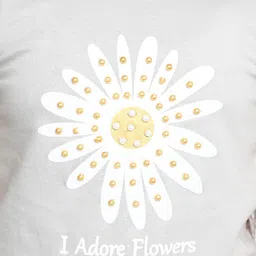 V-Mart Girls Floral Printed Cotton T-shirt image 4