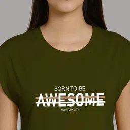 Friskers Typography Printed Extended Sleeves Pure Cotton Crop T-shirt image 3