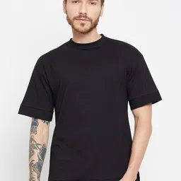 Skidlers Round Neck Drop-Shoulder Sleeves Pure Cotton Oversized T-shirt image 2