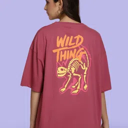 Fabflee Pack Of 2 Typography Printed Drop-Shoulder Sleeves Cotton Oversized T-shirt image 2