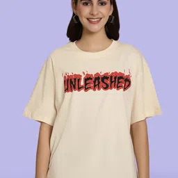 Fabflee Pack Of 2 Graphic Printed Drop-Shoulder Sleeves Oversized Cotton T-shirt image 3