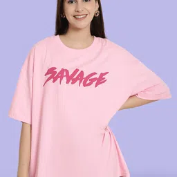 Fabflee Pack Of 2 Graphic Printed Drop-Shoulder Sleeves Oversized Cotton T-shirt image 5