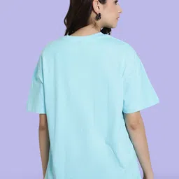 Fabflee Pack Of 2 Printed Drop-Shoulder Sleeves Cotton Oversized T-shirt image 2