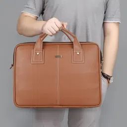 veneer Men Tan Messenger Bag image 4