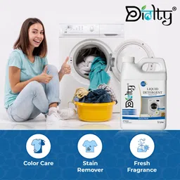 diolty Liquid Detergent, Washing Machine Liquid For Top & Front Load Aqua Liquid Detergent image 4