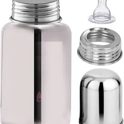 pappa Leak Proof Stainless Steel Baby Milk Bottle - 150 ml image 2