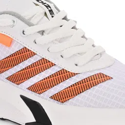 jk port Men's White Mesh Running Shoes with Red Stripes Casuals For Men image 4