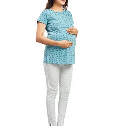 mama & bebe Women Printed Relaxed Fit T-Shirt with Short Sleeves image 2