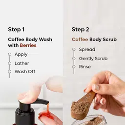 MCaffeine Smooth & Glowing Skin Essentials - Body Wash 200ml & Body Scrub 55g image 4