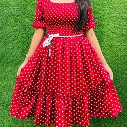 buyuniquefashion Women Fit and Flare Red Midi/Calf Length Dress-picture-15