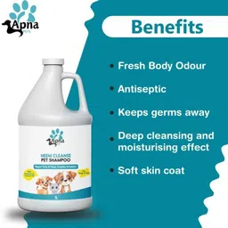 apnapets Dog Shampoo & Puppy Shampoo - Naturally Organic Dog Shampoo Allergy Relief, Anti-dandruff, Anti-fungal, Anti-itching, Anti-Bacterial, Flea and Tick Neem Dog Shampoo image 3