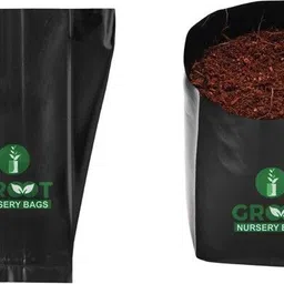 groot Plastic Grow Nursery Plant Bags Container Home Garden ( 8 X 10 INCH) - 75 Pcs Grow Bag-picture-23