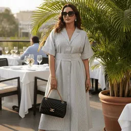 shiv Linen Stitched Flared/A-line Gown image 1