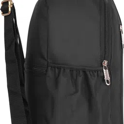 playybags Small 15 L Backpack Elegant Black Backpack with Gold Zippers – 15 inch Laptop & Travel Bag image 3