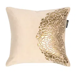 HOSTA HOMES Gold-Toned Set of 2 Ethnic Motifs Velvet Square Cushion Covers image 4
