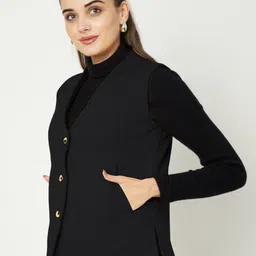 brinns Solid Women Waistcoat image 4